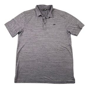 Travis Mathew Mens Polo Shirt Size Medium Short Sleeve Purple Golf‎ Cotton Blend